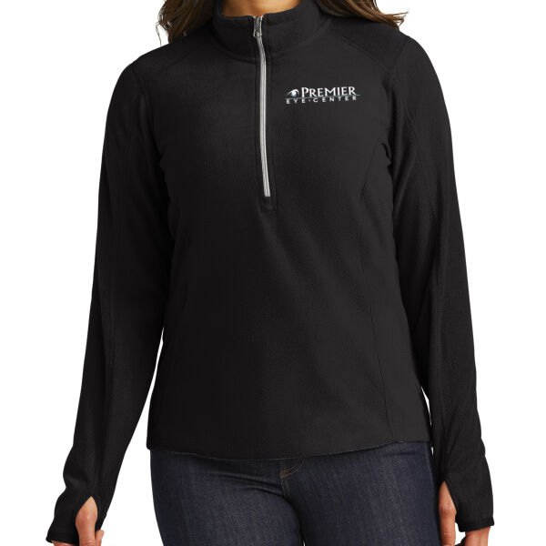 Port Authority Women's Microfleece 1/2 Zip Pullover - Printed Logo Thumbnail