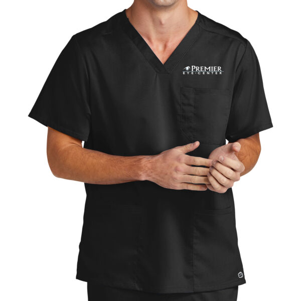 Wink Men's Premiere Flex V-Neck Top - Printed Logo Thumbnail