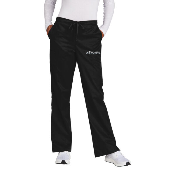 Wink Women's WorkFlex Flare Leg Cargo Pant - Printed Logo Thumbnail