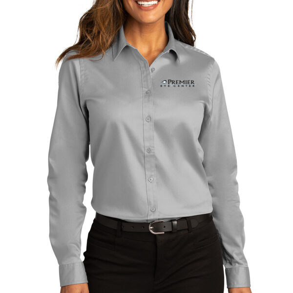 Port Authority Women's Long Sleeve Super Pro React - Printed Logo Thumbnail