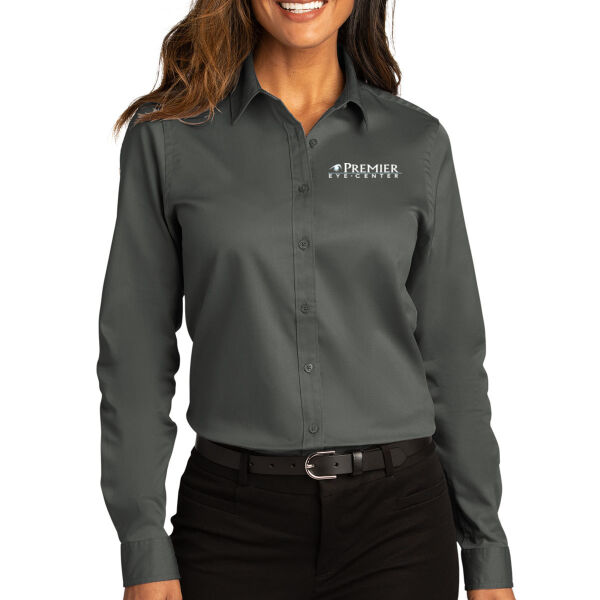 Port Authority Women's Long Sleeve Super Pro React - Printed Logo Thumbnail