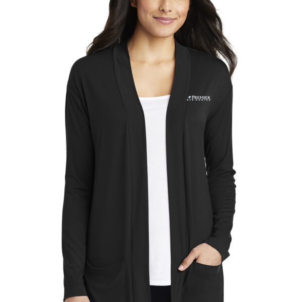 Port Authority Women's Concept Long Pocket Cardigan - Embroidered Logo Thumbnail