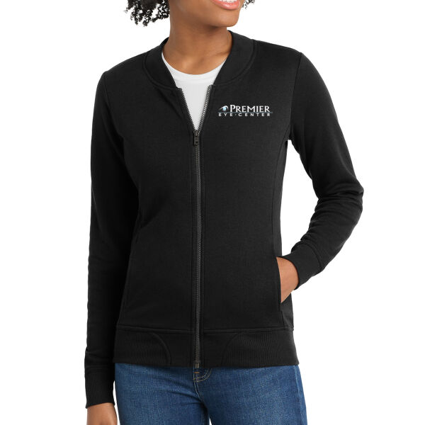 Sport-Tek Women's Lightweight French Terry Bomber - Embroidered Logo Thumbnail